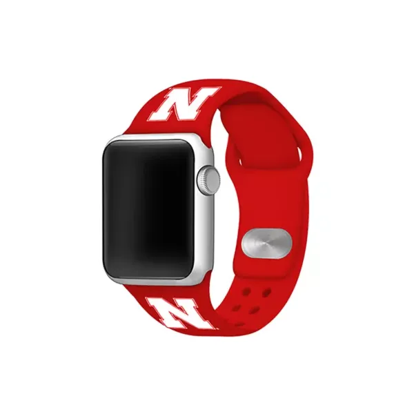 affinity-bands-ncaa-nebraska-cornhuskers-silicone-apple-watch-band-38-millimeter,-red,-38-mm/