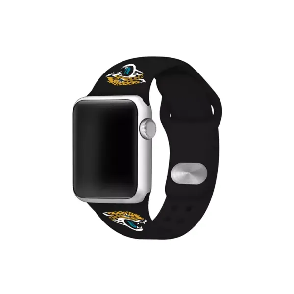 game-time®-nfl-jacksonville-jaguars-42-millimeter-silicone-apple-watch-band,-black/