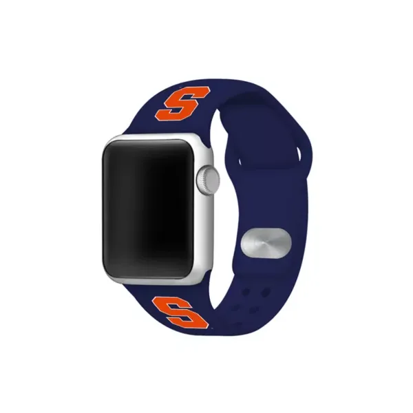 affinity-bands-ncaa-syracuse-orange-silicone-apple-watch-band-38-millimeter,-navy-blue,-38-mm/
