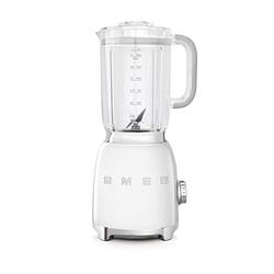 Smeg BLF01WHUK Retro 50's Style Jug Blender with Stainless Steel Blades, 4 Speed Settings and 3 Pre-set Programs, 1.5 Litre, 800W, White