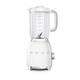 Smeg BLF01WHUK Retro 50's Style Jug Blender with Stainless Steel Blades, 4 Speed Settings and 3 Pre-set Programs, 1.5 Litre, 800W, White