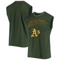 Men's Majestic Threads Green Oakland Athletics Softhand Muscle Tank Top