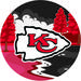 Kansas City Chiefs 12" Landscape Circle Sign