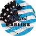 Miami Marlins 12" Team Color Flag Sign