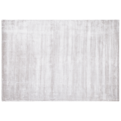 Teppich Hellgrau Viskose 160x230 cm Kurzflor Rechteckig mit Baumwoll-Unterseite skandinavischer Stil