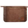 Exner 163 - Crocostyle Vorbinder B 60 x L 40 cm : cognac 100% Leder Crocoprägung