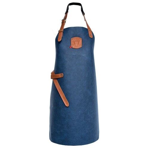 Exner 161 - Rusticstyle Latzschürze, Nappaleder, B 60 x L 82 cm : royal blue 100% Leder Image