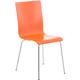 CLP - Chaise en bois avec piètement en métal pepe Orange
