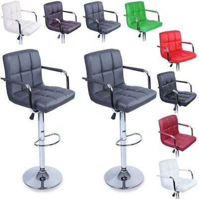 2er Set Barhocker Barstuhl Tresenhocker Küchenhocker Loungesessel Esszimmerstuhl Grau - Tresko Image