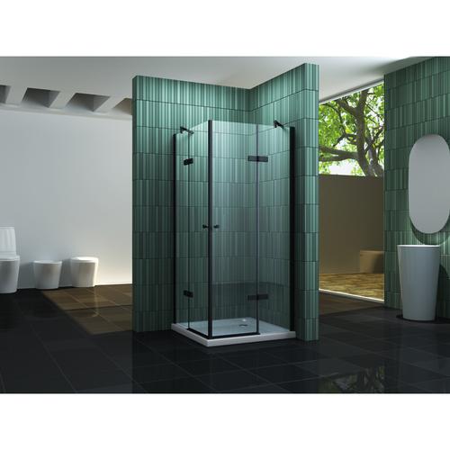 Impex-bad - Duschkabine NEOTEC (schwarz) 90 x 90 x 195 cm ohne Duschtasse