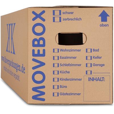 Kk Verpackungen - 20 umzugskartons 2-WELLIG 40 kg movebox - Braun