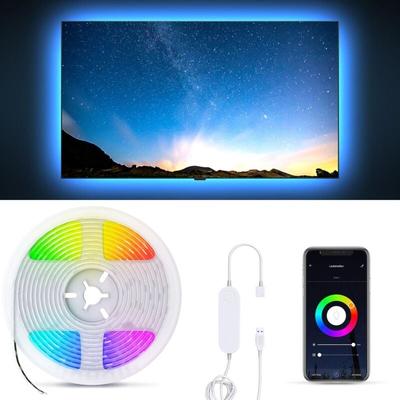 B.K.Licht WiFi LED TV Band 2m USB Streifen Smart Home APP Lichtleiste RGB dimmbar Stripe