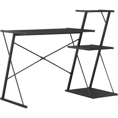 Vidaxl - Schreibtisch mit Regal Schwarz 116×50×93 cm