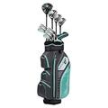 MacGregor Golf Ladies DCT3000 Premium Graphite Irons Graphite Woods Golf Club & Cart Bag Package Set, Mens Right Hand, Navy/White