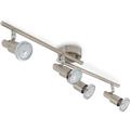 Plafonnier led Spot Briloner leuchten cool, 3 w, 250 lm, IP20, nickel mat, métal, incl., 4x GU10,