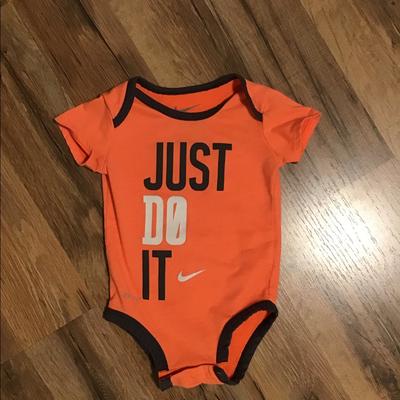 Nike One Pieces | Baby Boy Nike Onesie Size 0-6 Month | Color: Orange | Size: 0-6 Month