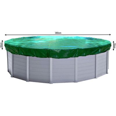 Abdeckplane Pool Rund Planenmaß ø 420cm passend für Poolgröße ø 320-366 cm Winterabdeckplane Image