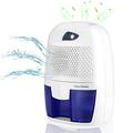 Portable Dehumidifier 500ML Mini Air Dehumidifier Cleaner Small Moisture Absorbers Remove Damp, Mould for Home, Bedroom, Wardrobe, Bathroom, Caravan, Garage, No Need Refill