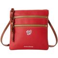 Women's Dooney & Bourke Washington Nationals Pebble Triple-Zip Core Crossbody Purse