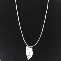 American Eagle Outfitters Jewelry | 28’’ Inch Necklace With Leaf Pendant. | Color: Gray/Silver | Size: Os