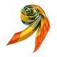 ALBERTO CABALE Silk Scarf Women Fashion Lightweight Soft Cozy Sunscreen Stretchy Shawls Wraps Yellow Orange