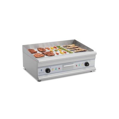 Royal Catering Doppel Elektro Grillplatte - 75 cm - glatt - 2 x 3.200 W