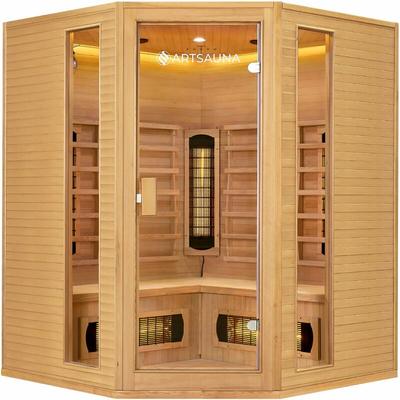 Eck-Infrarotkabine Nyborg E150V - Infrarotsauna 150x150 cm Vollspektrumstrahler für 4 Personen