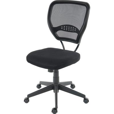 Profi-Bürostuhl Chicago, Chefsessel Drehstuhl, 150kg belastbar, Stoff/Textil schwarz ohne Armlehnen Image