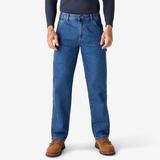 Dickies Men's Relaxed Fit Carpenter Jeans - Stonewashed Indigo Blue Size 36 30 (19294)