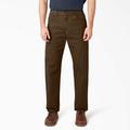 Dickies Men's Relaxed Fit Heavyweight Duck Carpenter Pants - Rinsed Timber Brown Size 36 X 34 (1939)