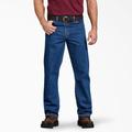 Dickies Men's Regular Fit Jeans - Stonewashed Indigo Blue Size 34 X 32 (9393)