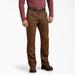 Dickies Men's Regular Fit Duck Double Knee Pants - Stonewashed Timber Brown Size 34 30 (DP903)