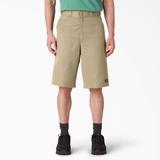 Dickies Men's Big & Tall Loose Fit Flat Front Work Shorts, 13" - Khaki Size 50 (42283)