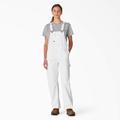 Dickies Women's Relaxed Fit Bib Overalls - White Size 2Xl (FB206)