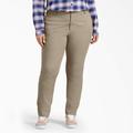 Dickies Women's Plus Low Rise Skinny Leg Pants - Rinsed Desert Sand Size 20W (FPW512)