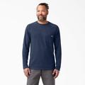 Dickies Men's Cooling Long Sleeve Pocket T-Shirt - Dark Navy Heather Size S (SL600)
