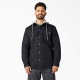 Dickies Men's Duck Hooded Shirt Jacket - Black Size 2 (TJ203)