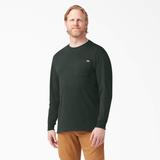 Dickies Men's Heavyweight Long Sleeve Pocket T-Shirt - Hunter Green Size M (WL450)