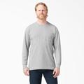 Dickies Men's Big & Tall Heavyweight Long Sleeve Pocket T-Shirt - Heather Gray Size Lt LT (WL450)