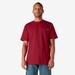 Dickies Men's Heavyweight Short Sleeve Pocket T-Shirt - English Red Size S (WS450)