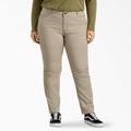 Dickies Women's Plus Perfect Shape Skinny Fit Pants - Rinsed Oxford Stone Size 16W (FPW40)