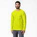 Dickies Men's Cooling Long Sleeve Pocket T-Shirt - Bright Yellow Size Lt (SL600)