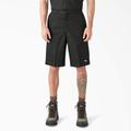 Dickies Men's Loose Fit Flat Front Work Shorts, 13" - Black Size 36 (42283)