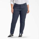 Dickies Women's Plus Perfect Shape Skinny Fit Pants - Rinsed Navy Size 18W (FPW40)