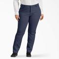 Dickies Women's Plus Perfect Shape Relaxed Fit Bootcut Pants - Rinsed Navy Size 18W (FPW42)