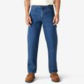 Dickies Men's Relaxed Fit Heavyweight Carpenter Jeans - Stonewashed Indigo Blue Size 38 30 (1993)