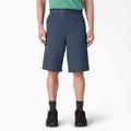 Dickies Men's Loose Fit Flat Front Work Shorts, 13" - Navy Blue Size 42 (42283)