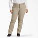 Dickies Women's Plus Perfect Shape Relaxed Fit Bootcut Pants - Rinsed Oxford Stone Size 16W (FPW42)