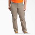 Dickies Women's Plus Relaxed Fit Cargo Pants - Rinsed Desert Sand Size 20W (FPW777)