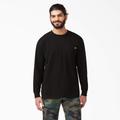 Dickies Men's Big & Tall Heavyweight Long Sleeve Pocket T-Shirt - Black Size Lt LT (WL450)